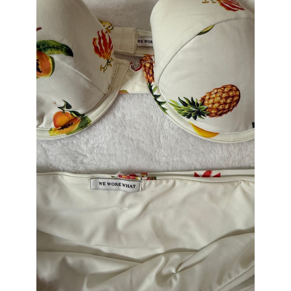 WeWoreWhat Claudia Top Emily Bottom Tropical Fruit Bikini Set S/M - Picture 3 of 9